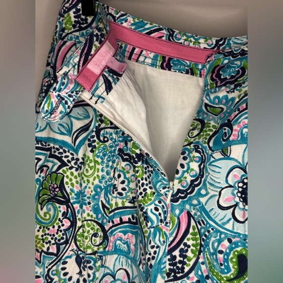 Lilly Pulitzer Melanie Pencil Knee-Length Skirt Blue Floral Peacock Women’s 6 - Picture 4 of 6